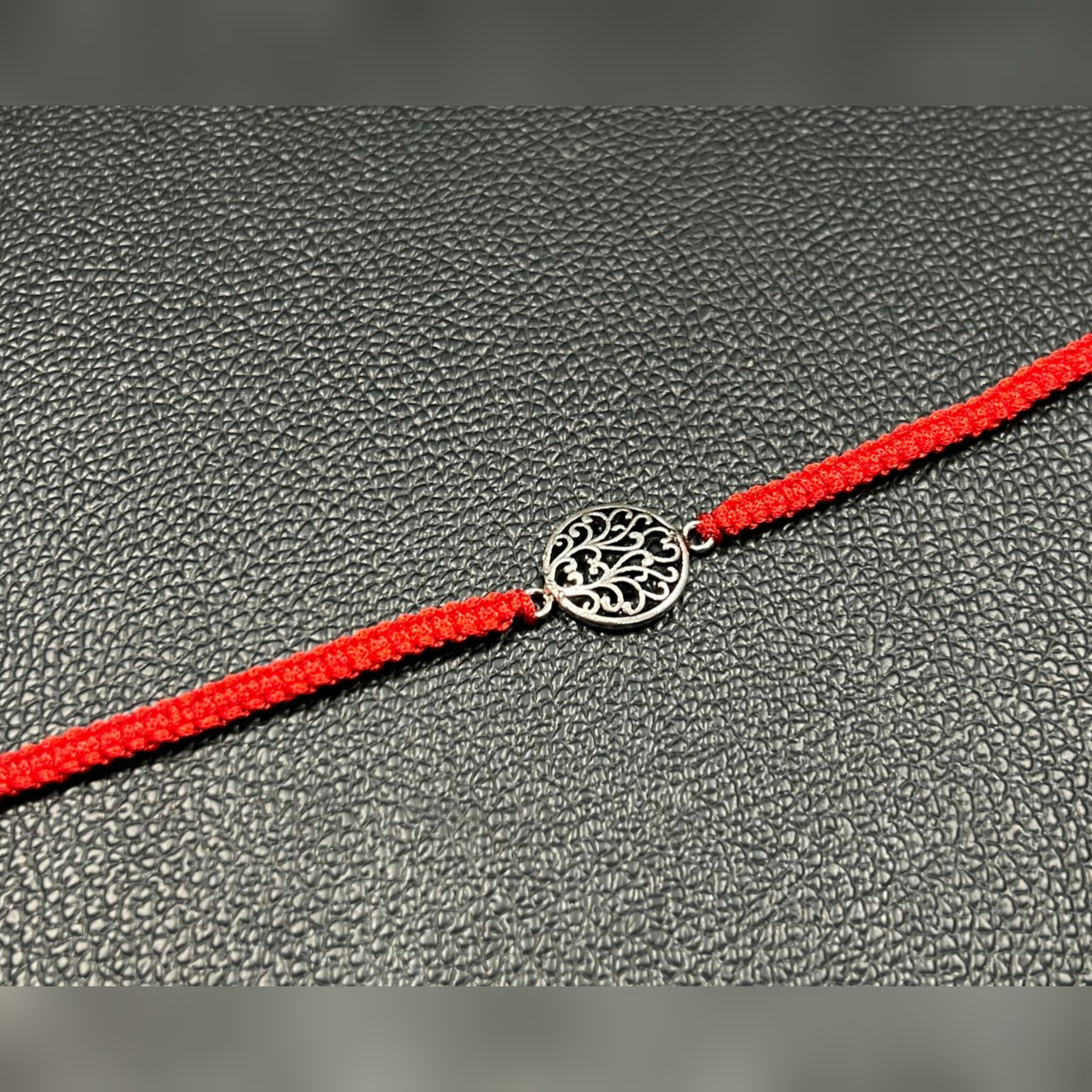 Plain Silver flower rakhi