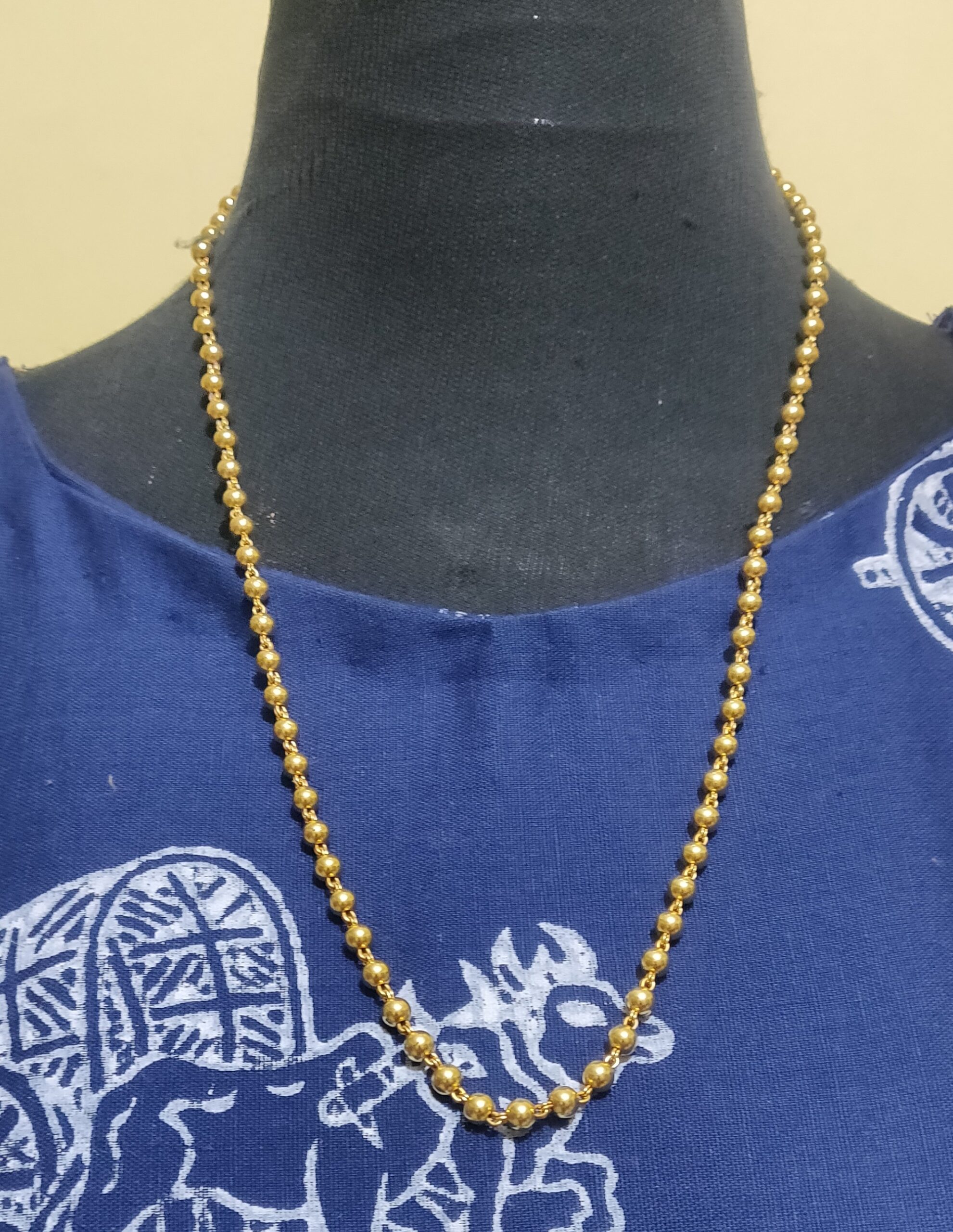 Gold plated pure silver chain