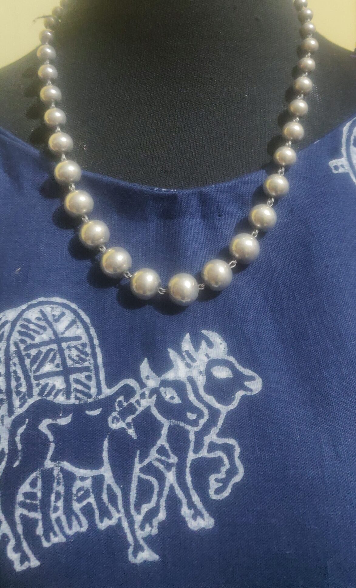 925 silver plain graduation balls chain with earrings