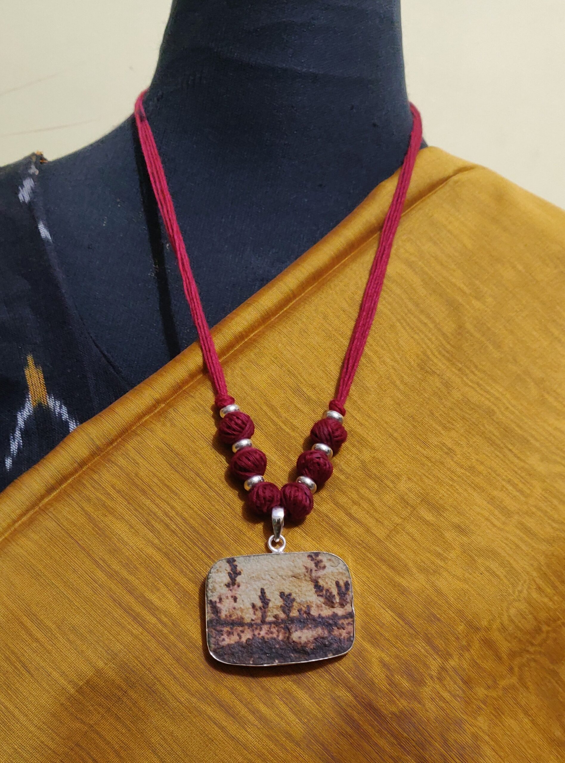 Natural stone pendant