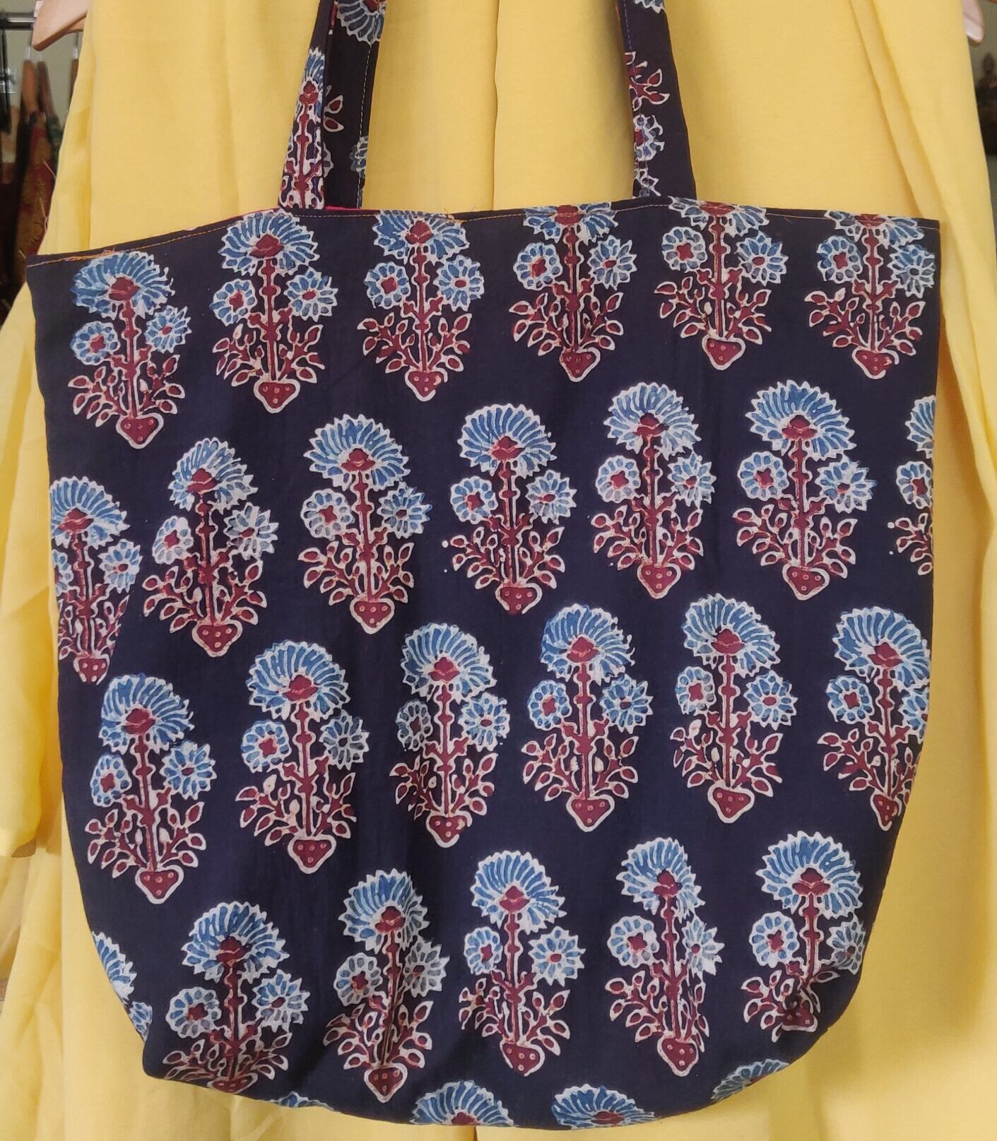 Ajrakh cotton bag
