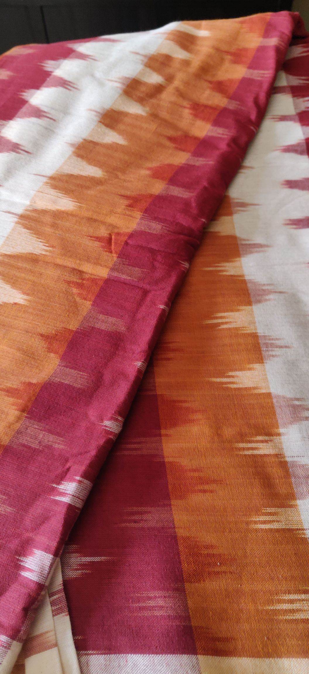 Ikkat handloom fabrc