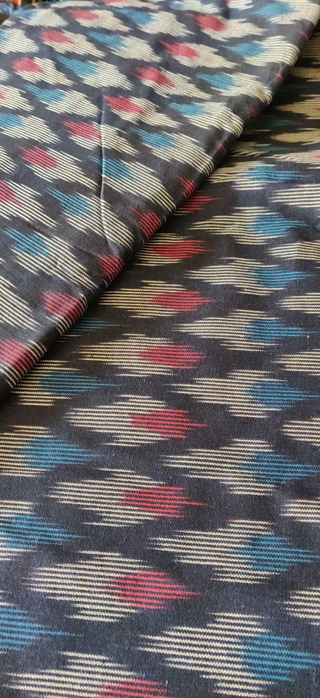 Ikkat handloom cotton fabric