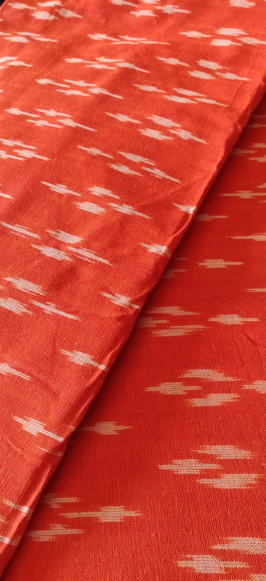 Ikkat handloom cotton fabric
