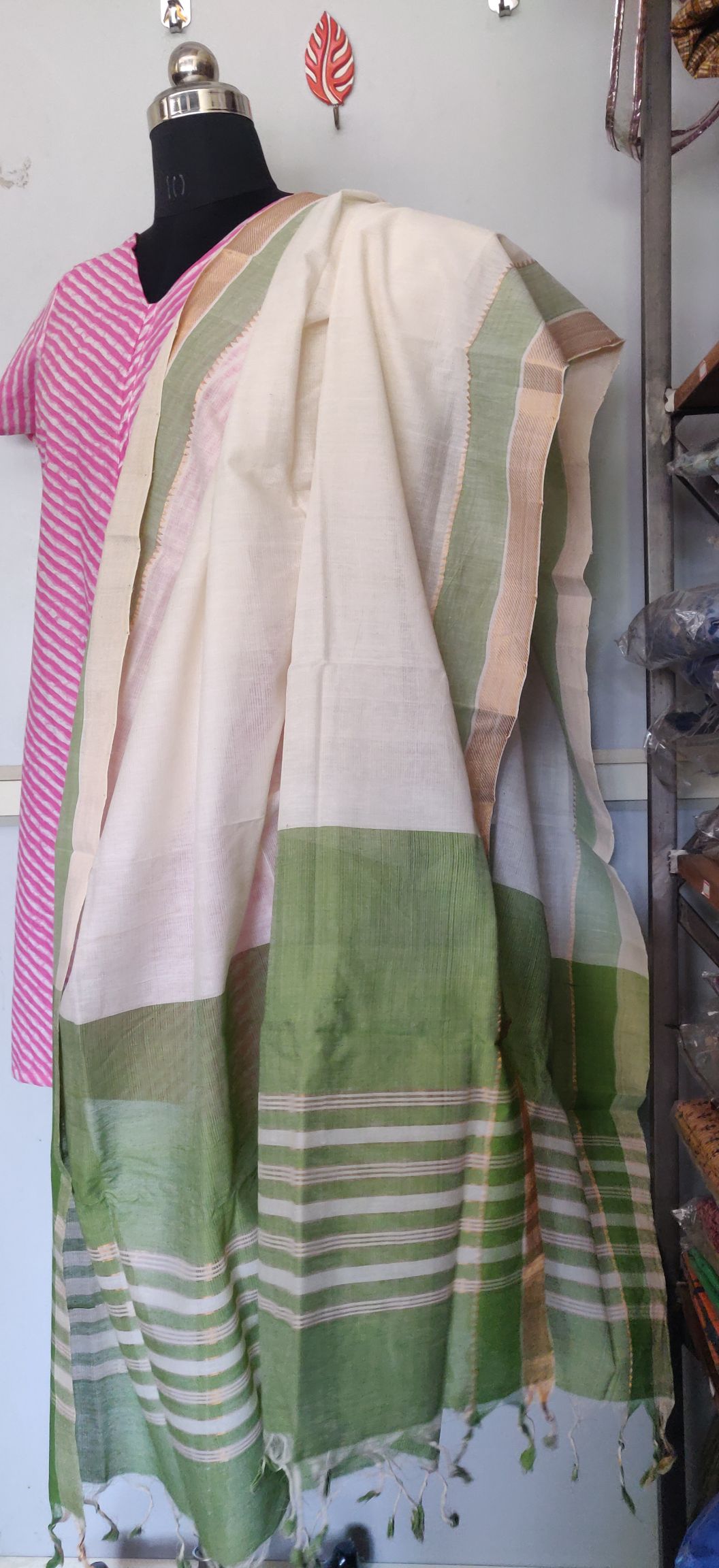 Handloom Mangalagiri cotton dupatta