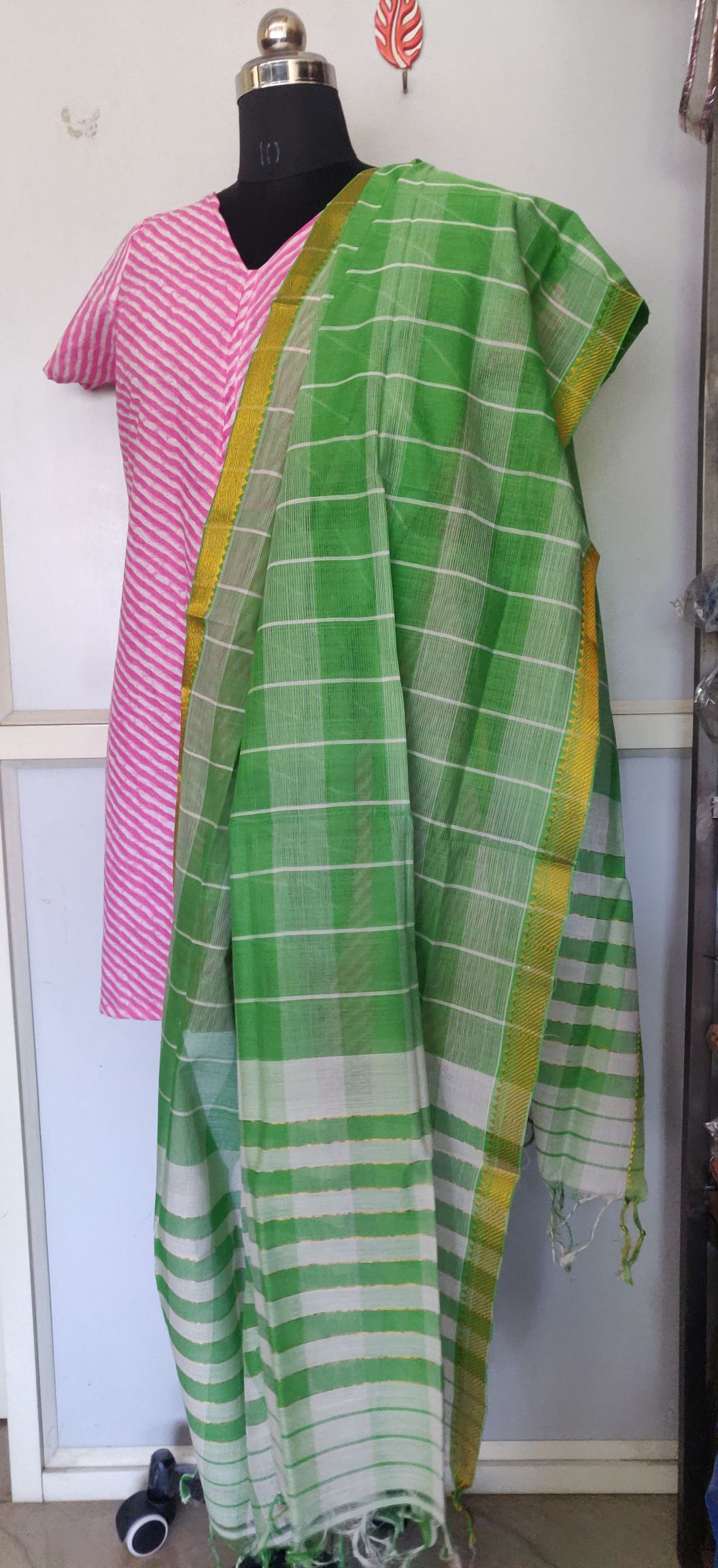 Handloom Mangalagiri cotton duppatta