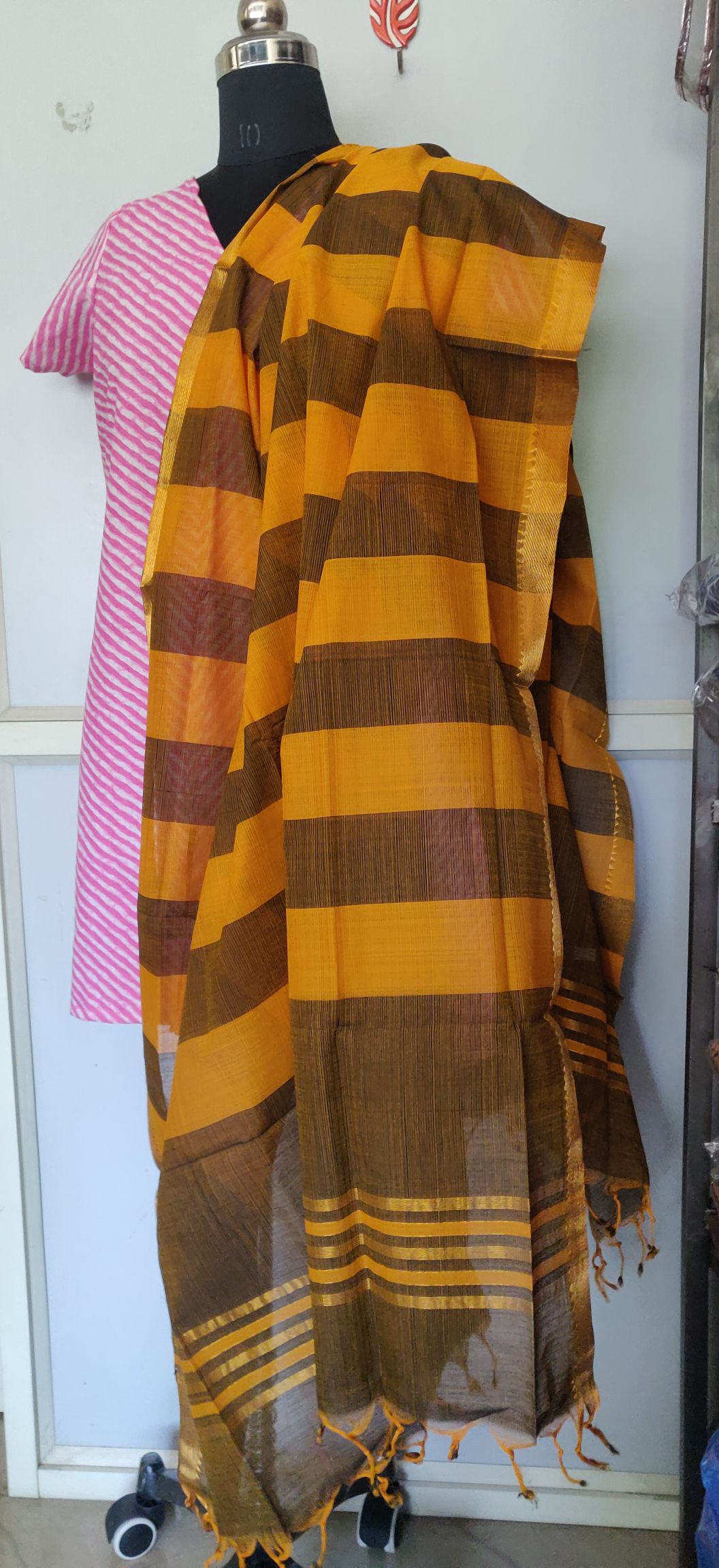 Handloom Mangalagiri cotton dupatta