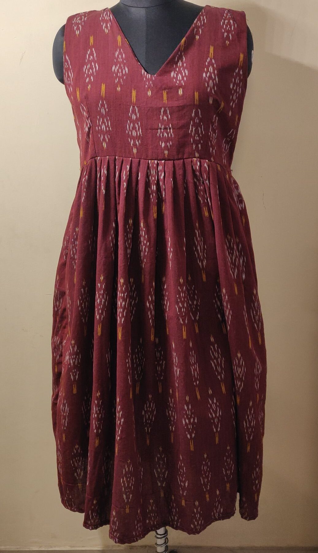 Ikkat Handloom cotton dress
