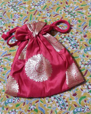 Pure Satin Banaras Potli