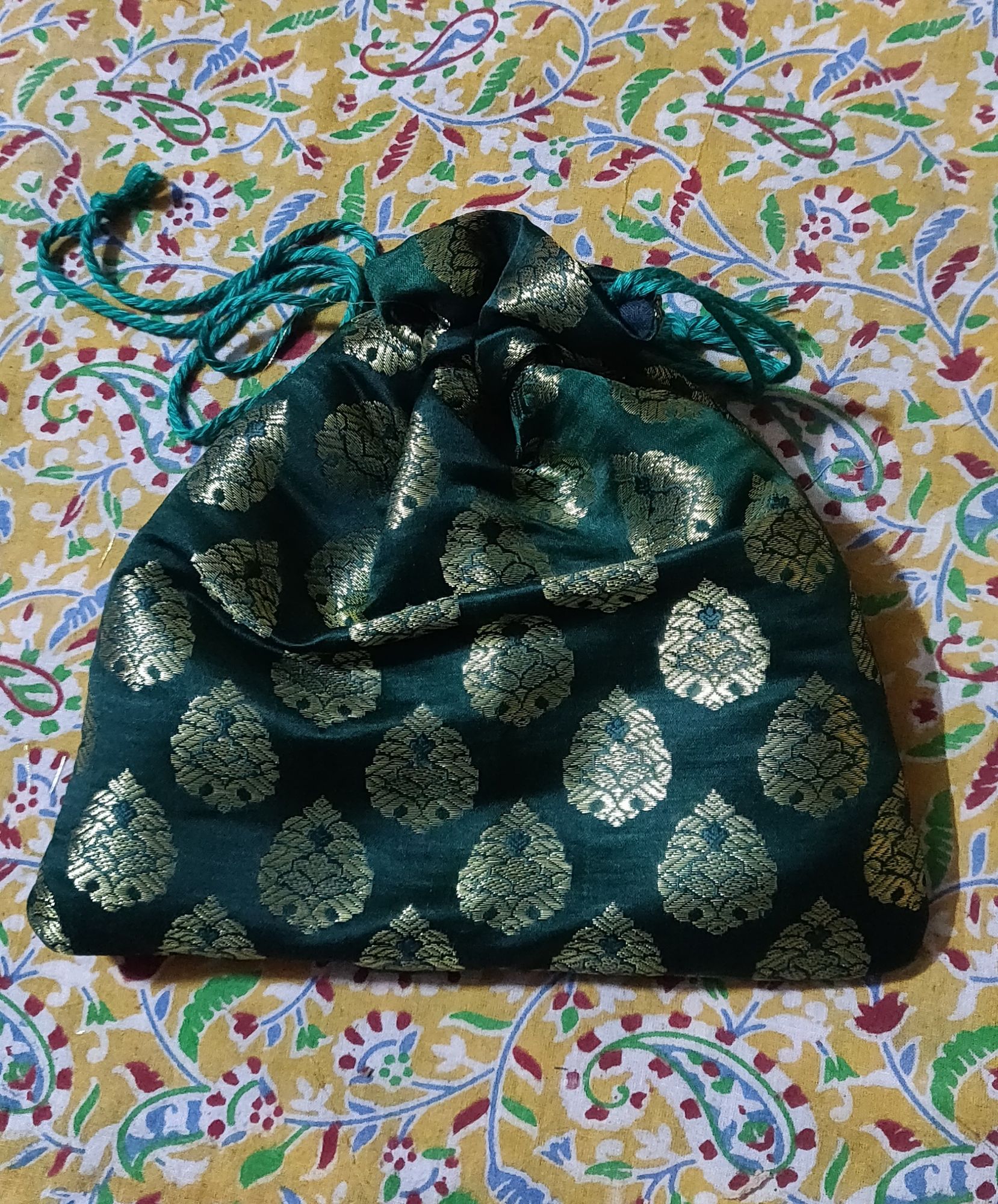 Pure Satin Banaras Potli