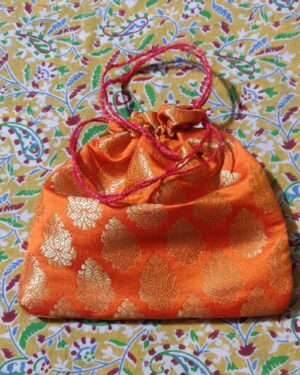 Pure Satin Banaras Potli