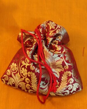 Satin banaras potli bag