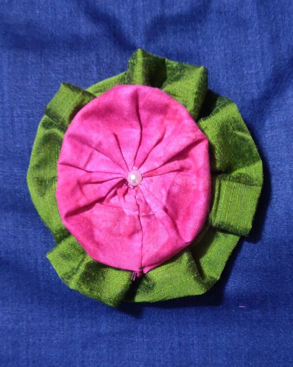 tic tac clip with silk fabric flower