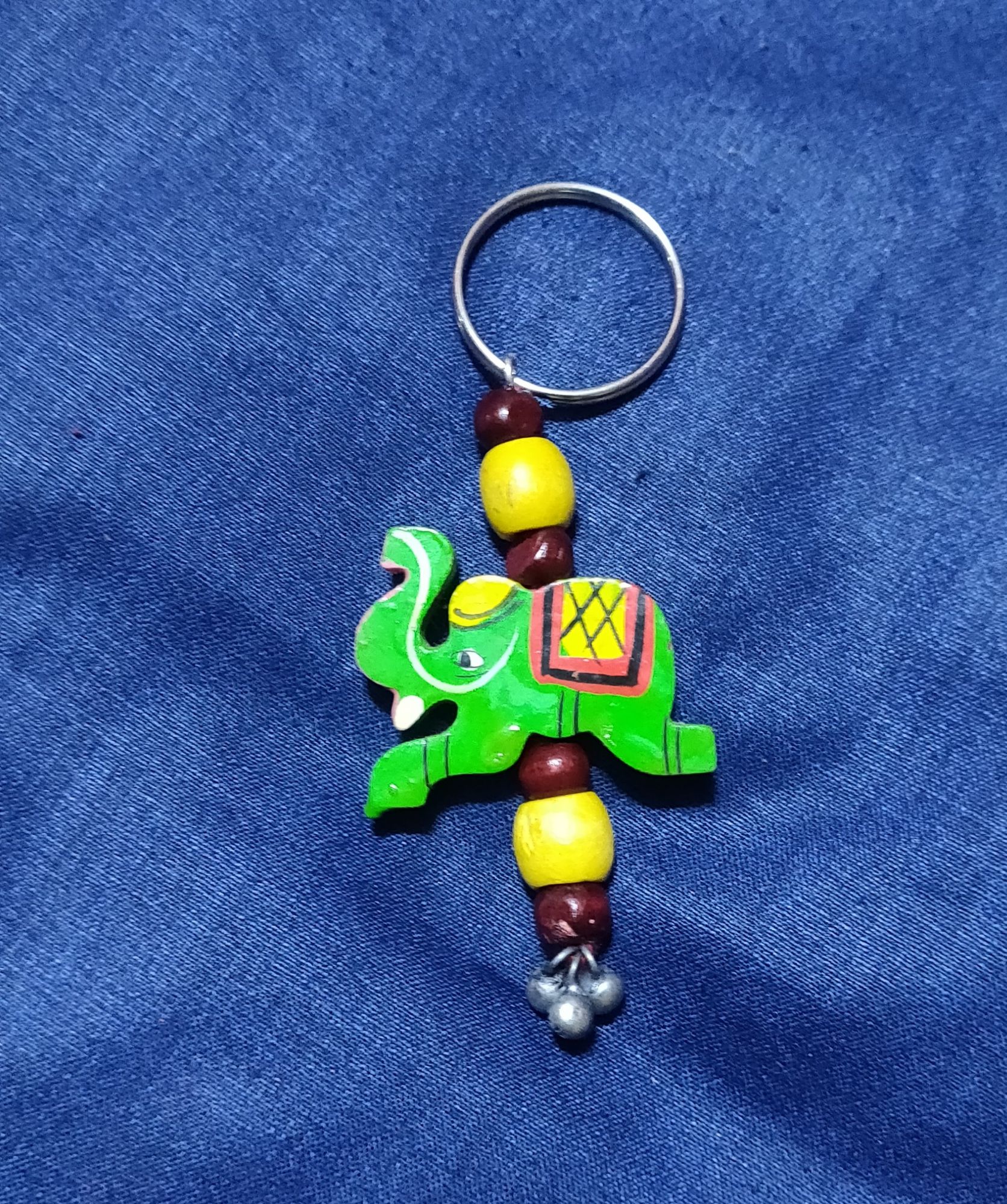 Hand painted elephant key chain