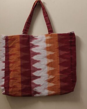 Ikkat cotton shopping bag