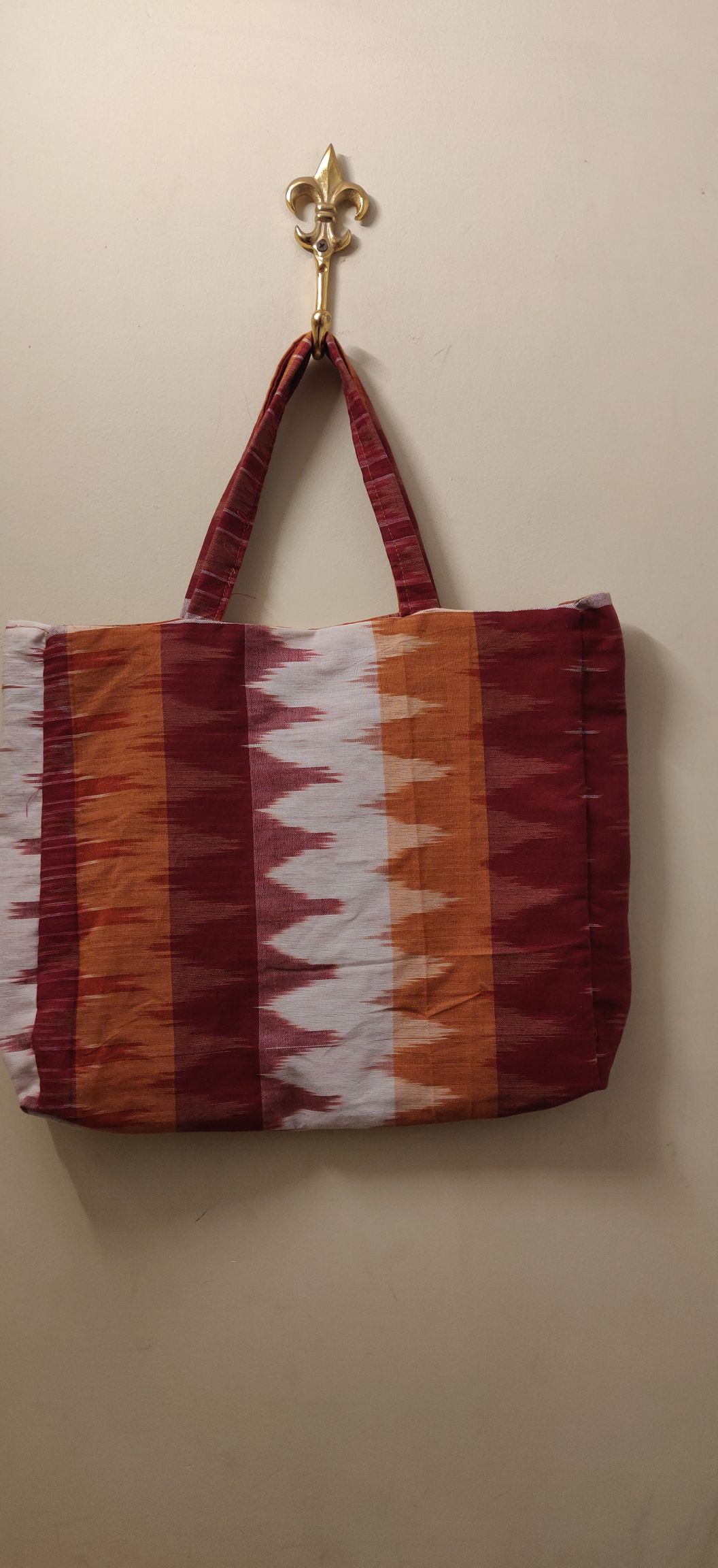 Ikkat cotton shopping bag