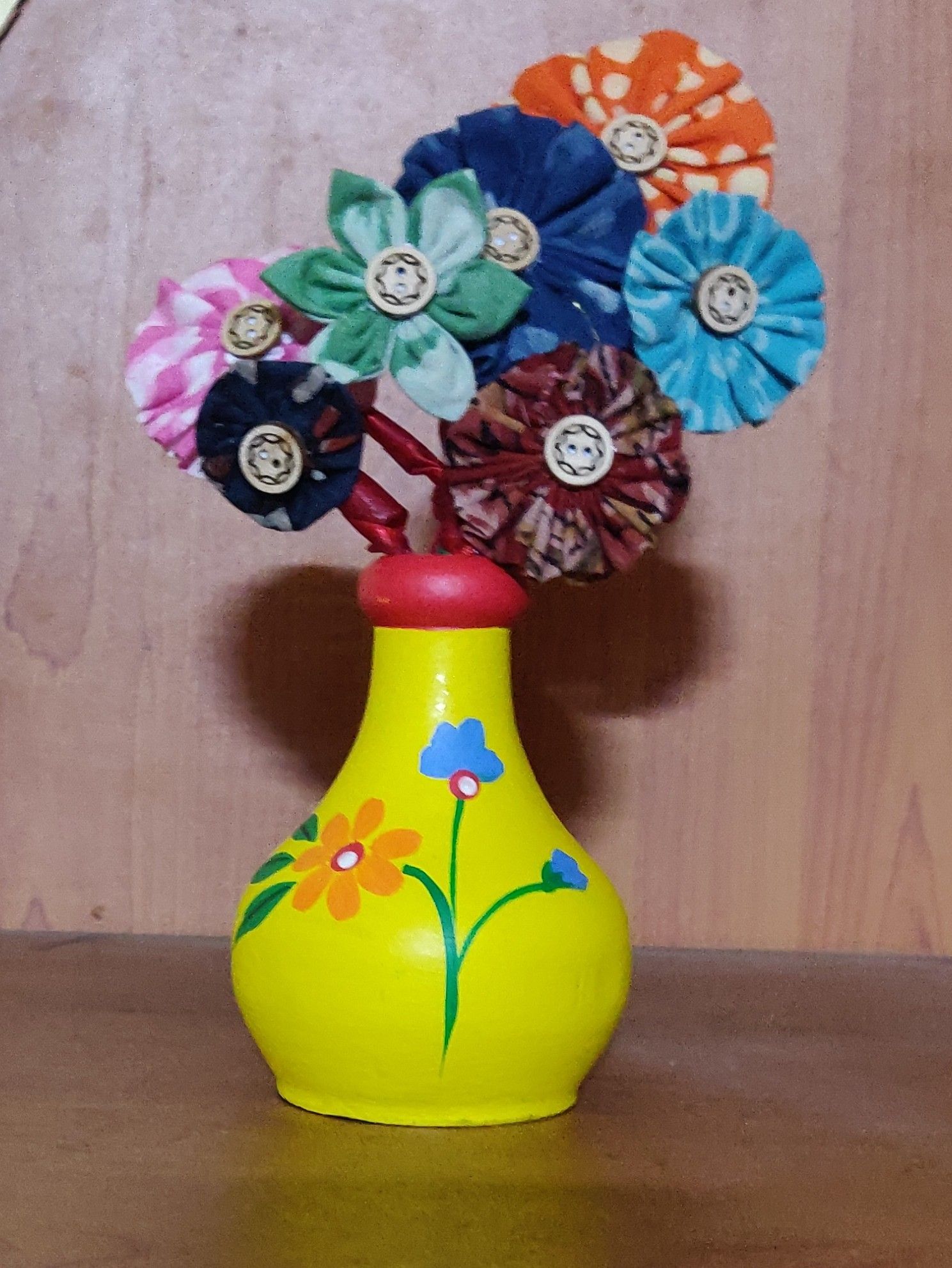 Wooden flower pot