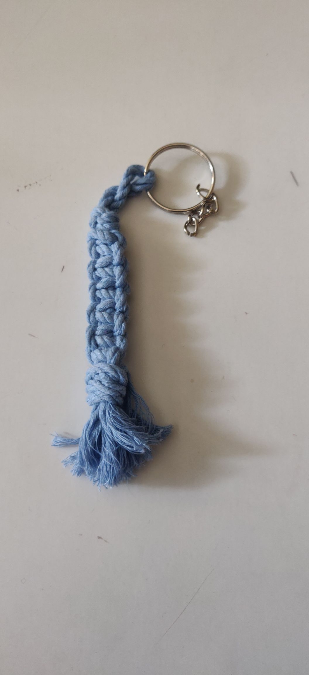 Baby Blue Macrame keychain