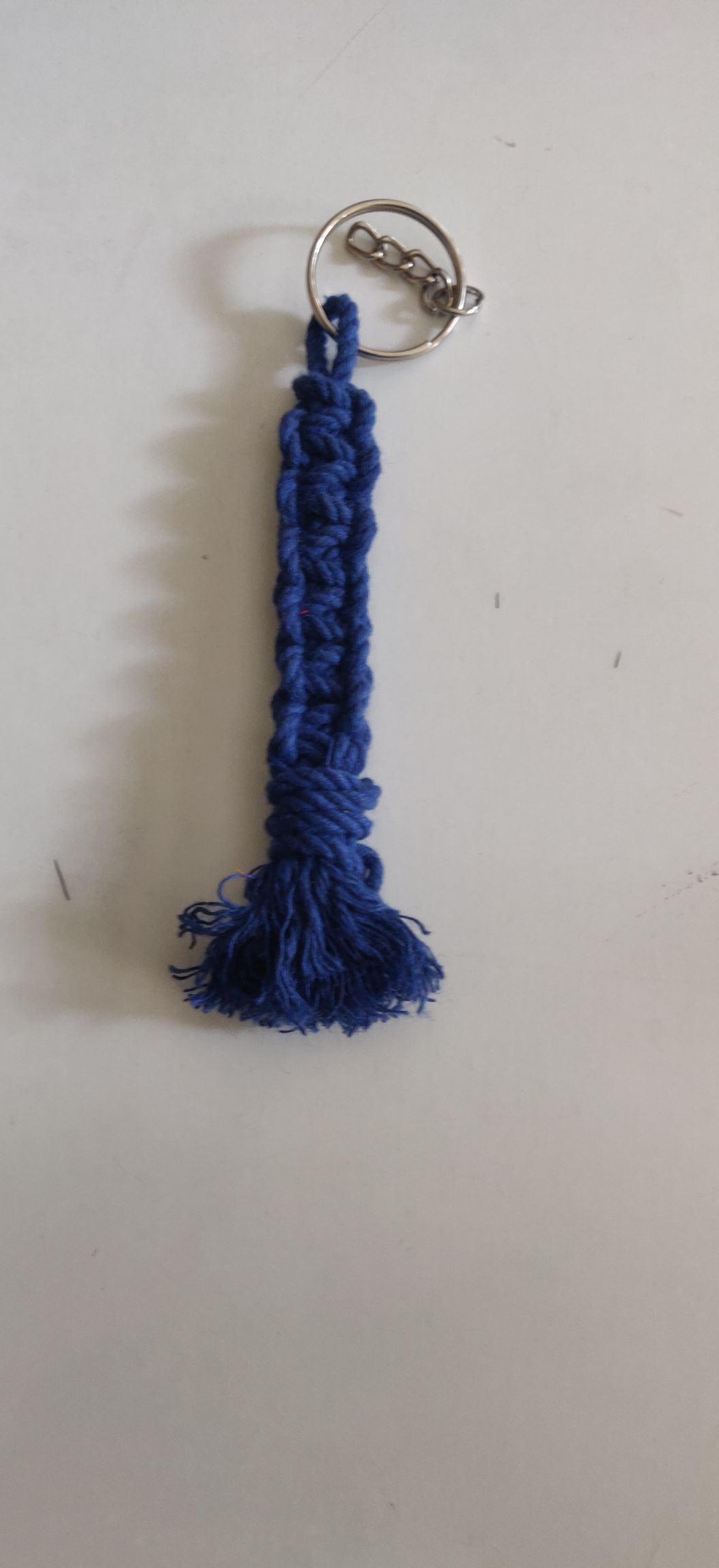 Navy blue Macrame keychain