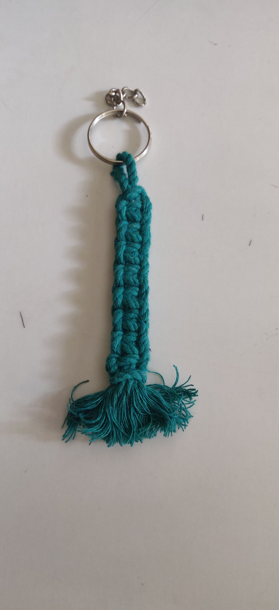  Teal green Macrame keychain