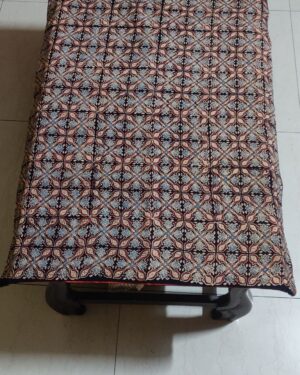 Ajrakh hand block print cotton fabric table cover