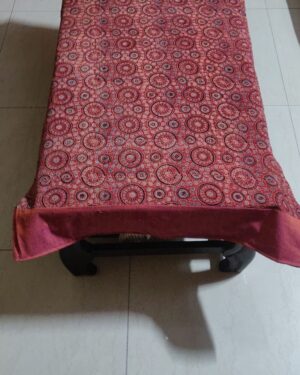 Ajrakh hand block print cotton fabric table cover