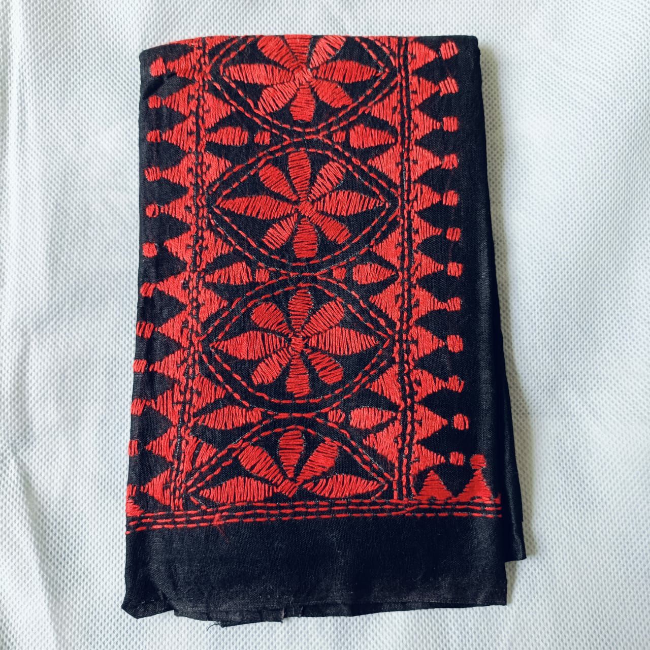 Kanta work cotton blouse piece