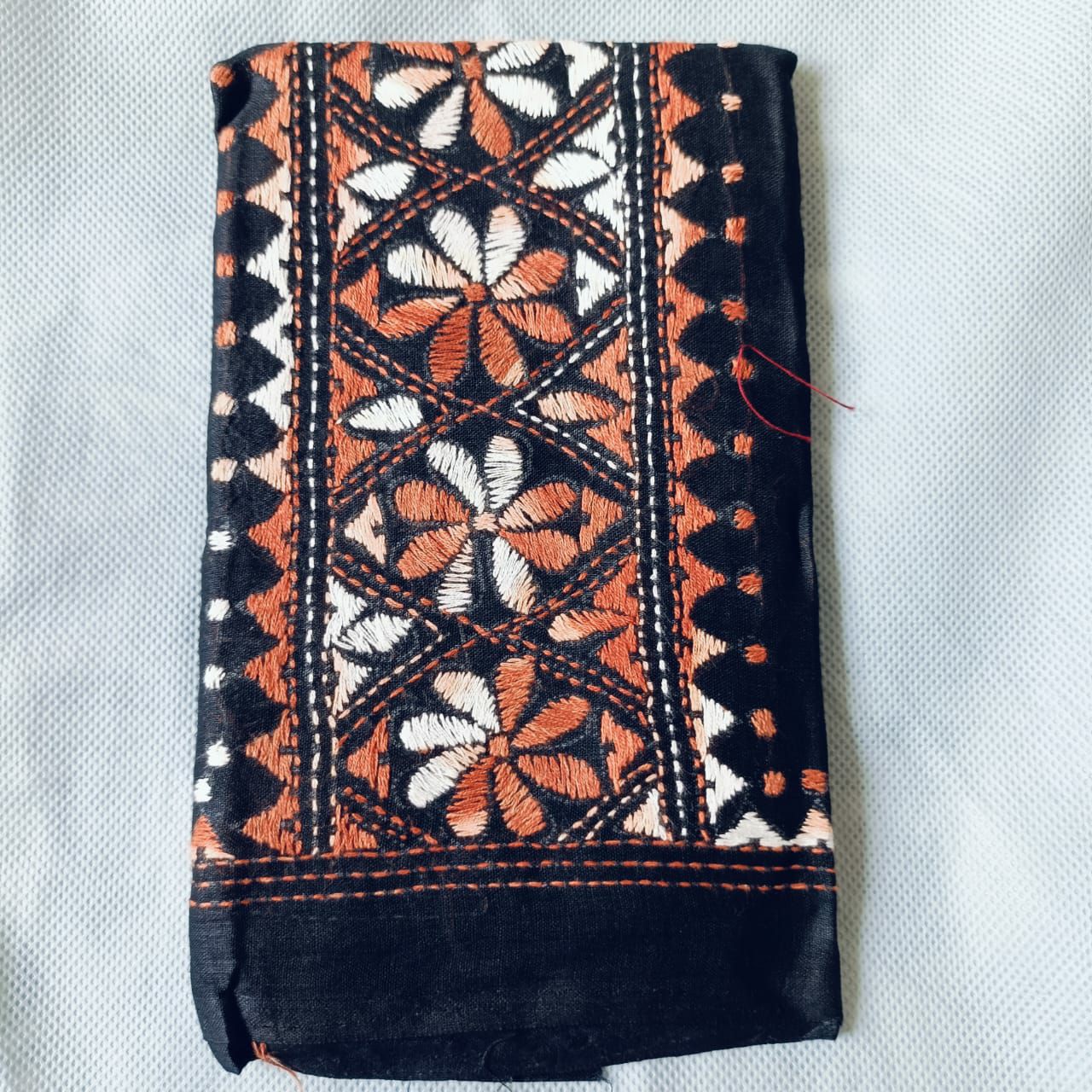 Kanta work cotton blouse fabric