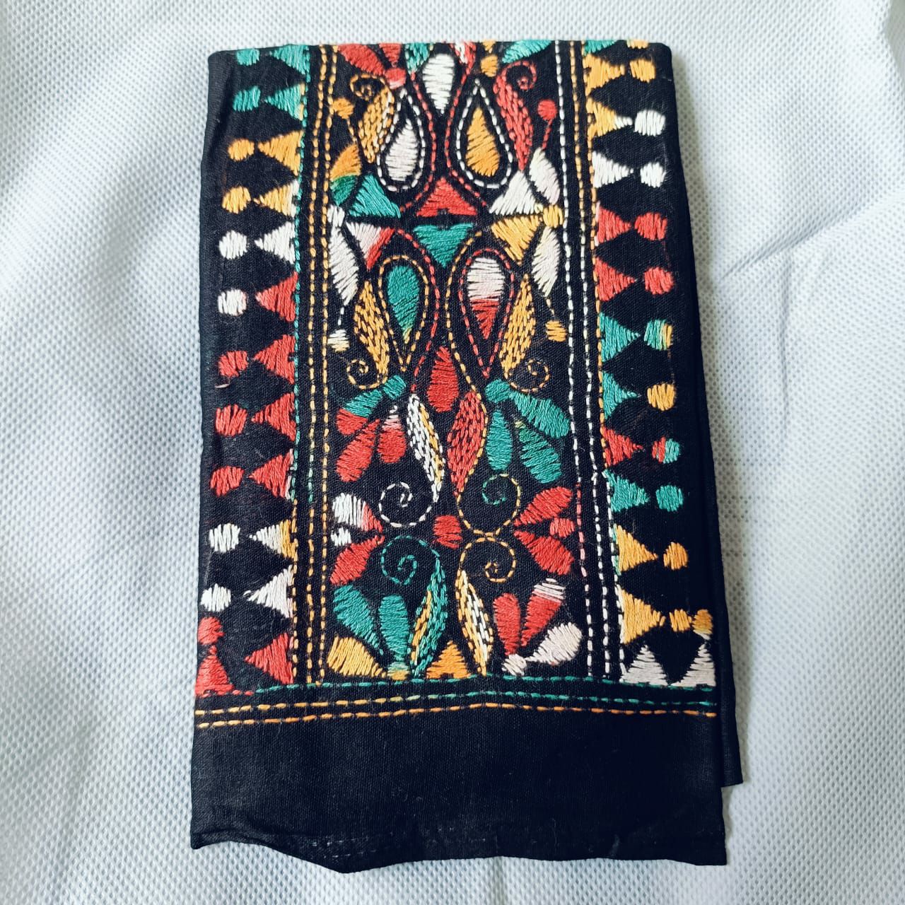 Kanta work cotton blouse fabric
