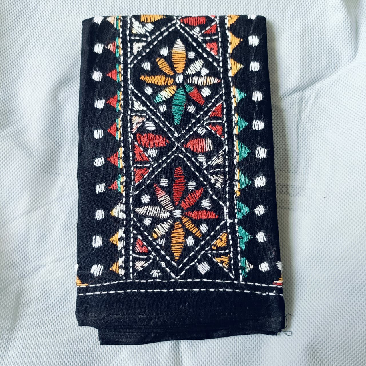 Kanta work cotton blouse piece