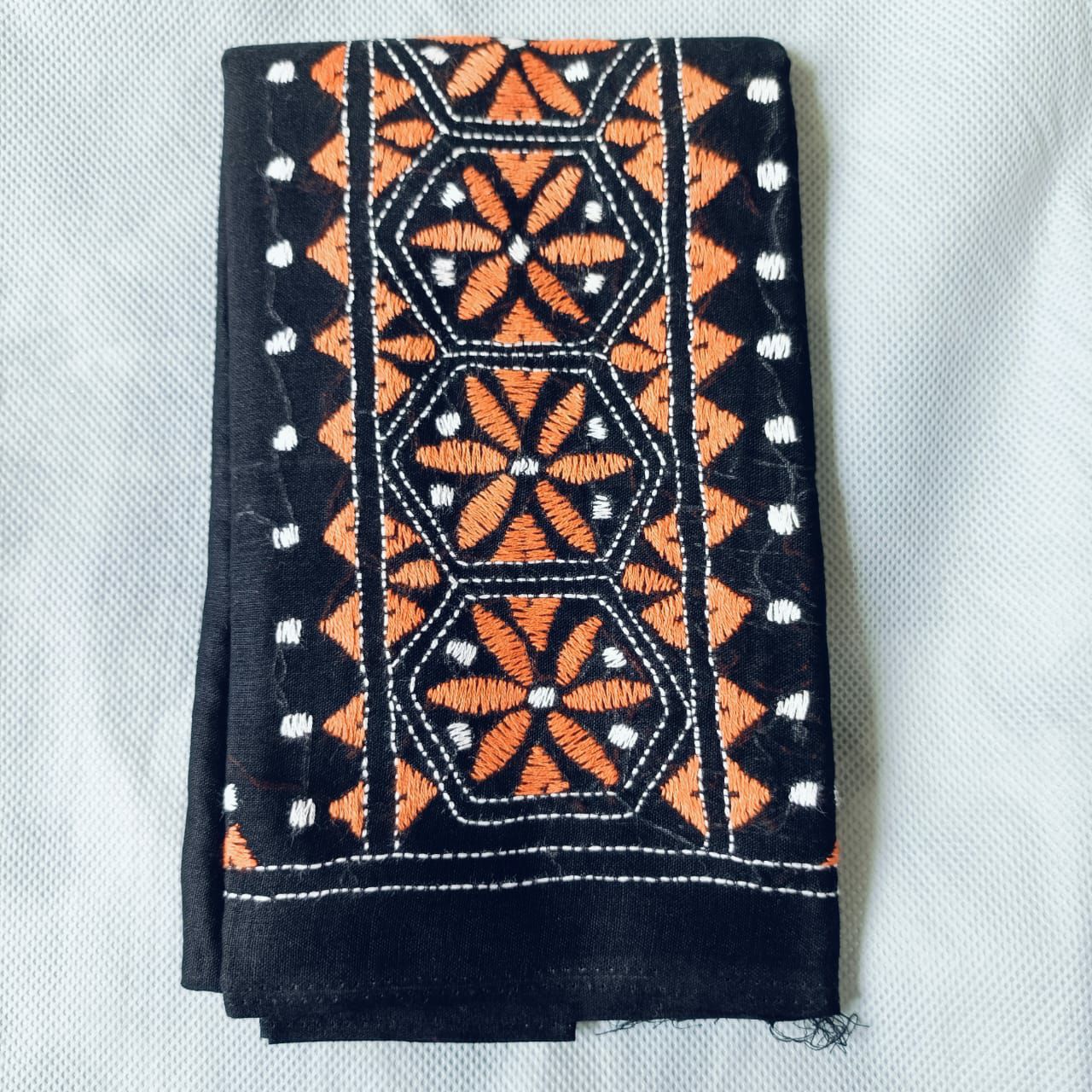 Kanta work cotton blouse fabric
