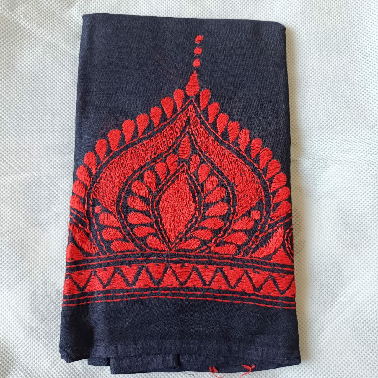 Kanta work cotton blouse fabric