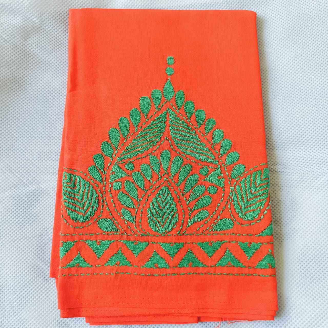 Kanta work cotton blouse piece