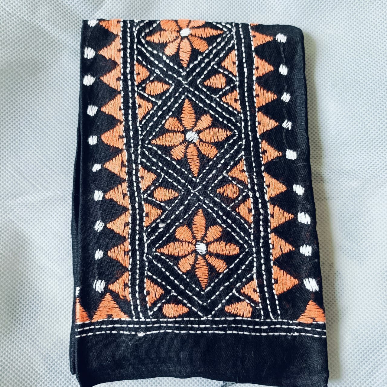 Kanta work cotton blouse piece