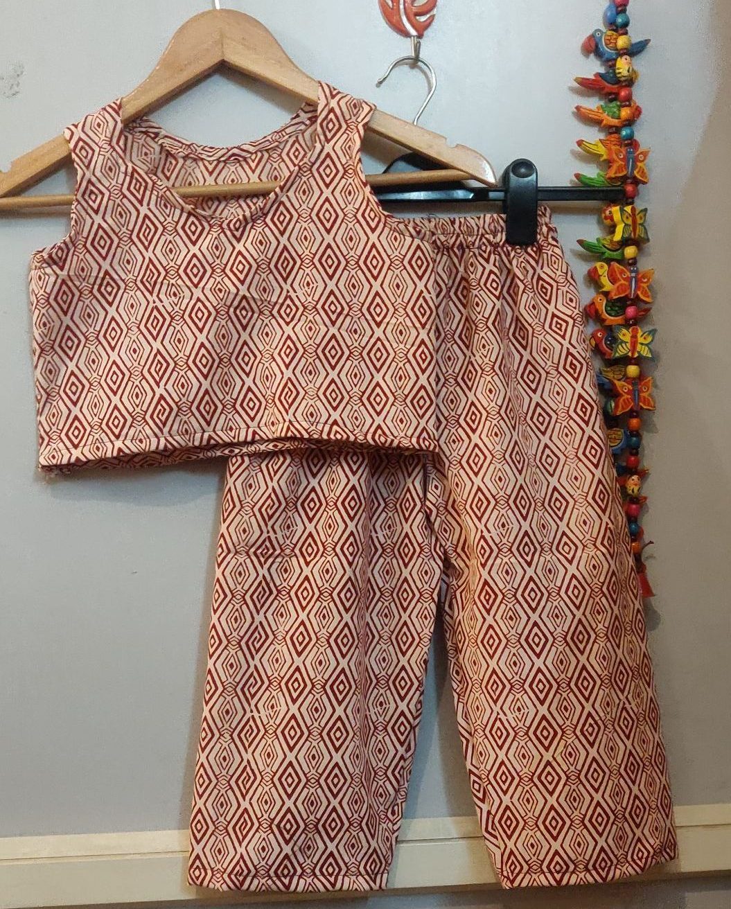 Bagh print top and bottom set