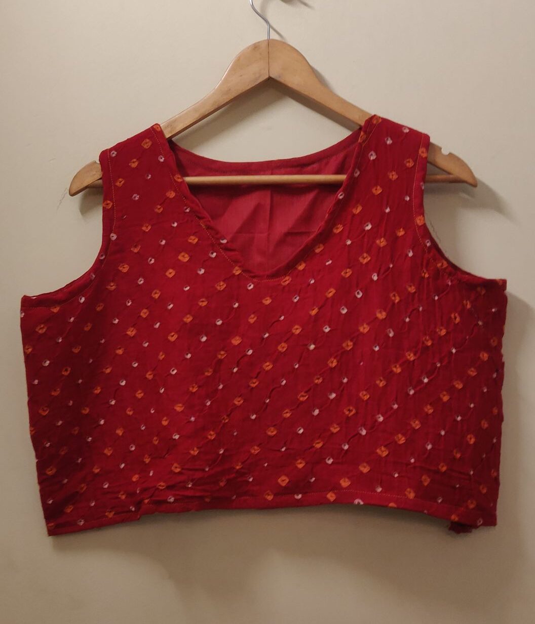 Handmade Bandhani cotton crop top