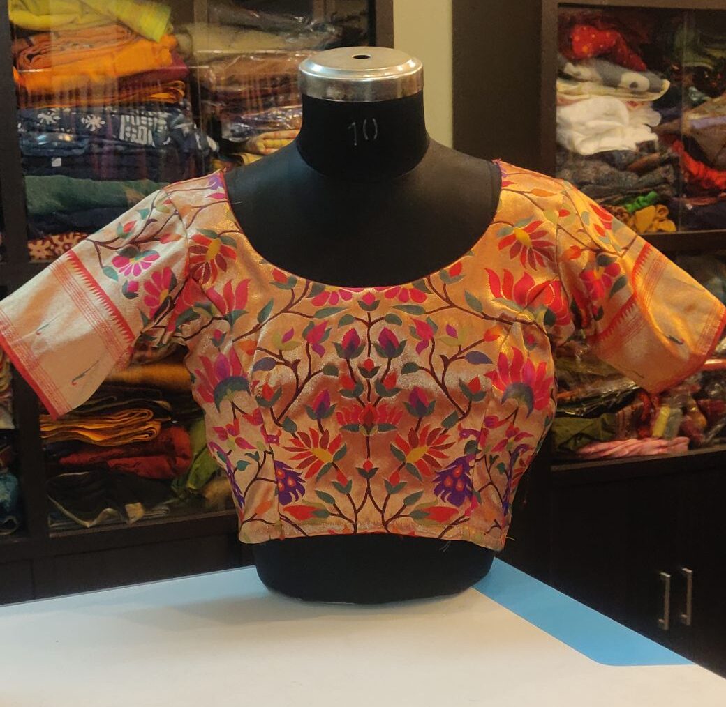 Semi silk Pathani blouse