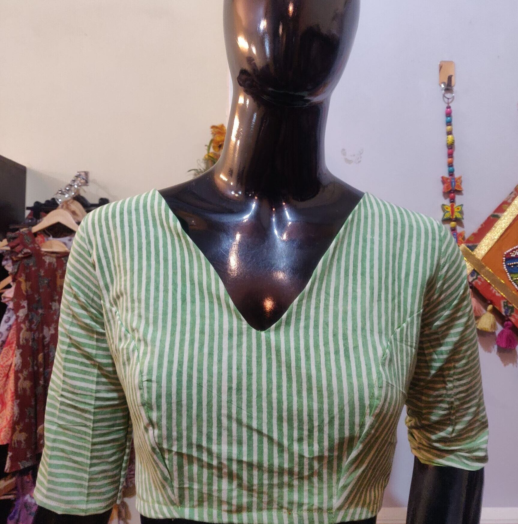 Cotton stripes blouse