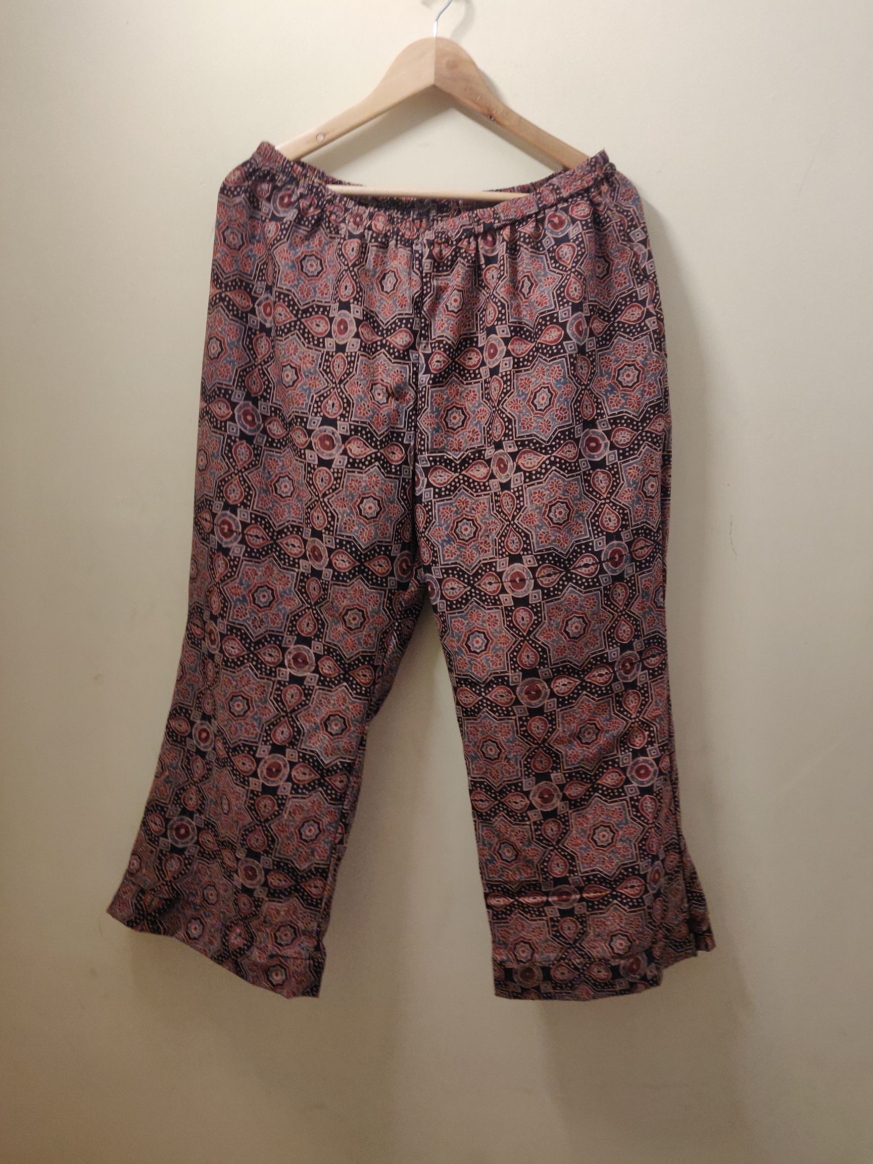 Ajrakh hand block print Cotton straight pant