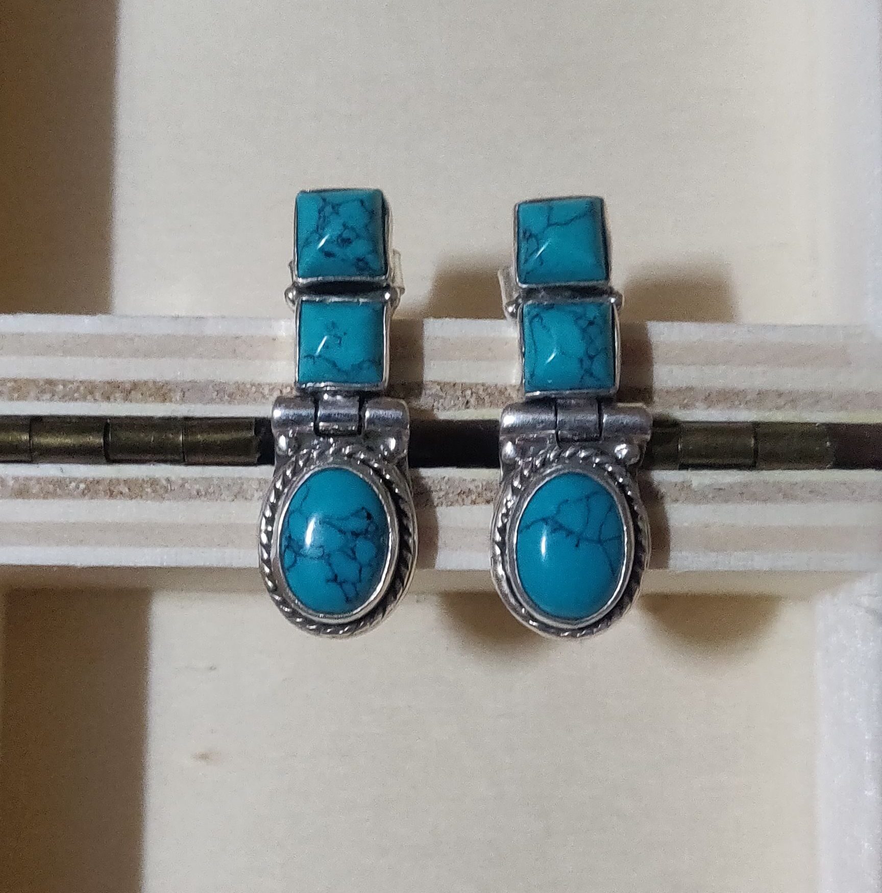 Handmade silver Turquoise earrings