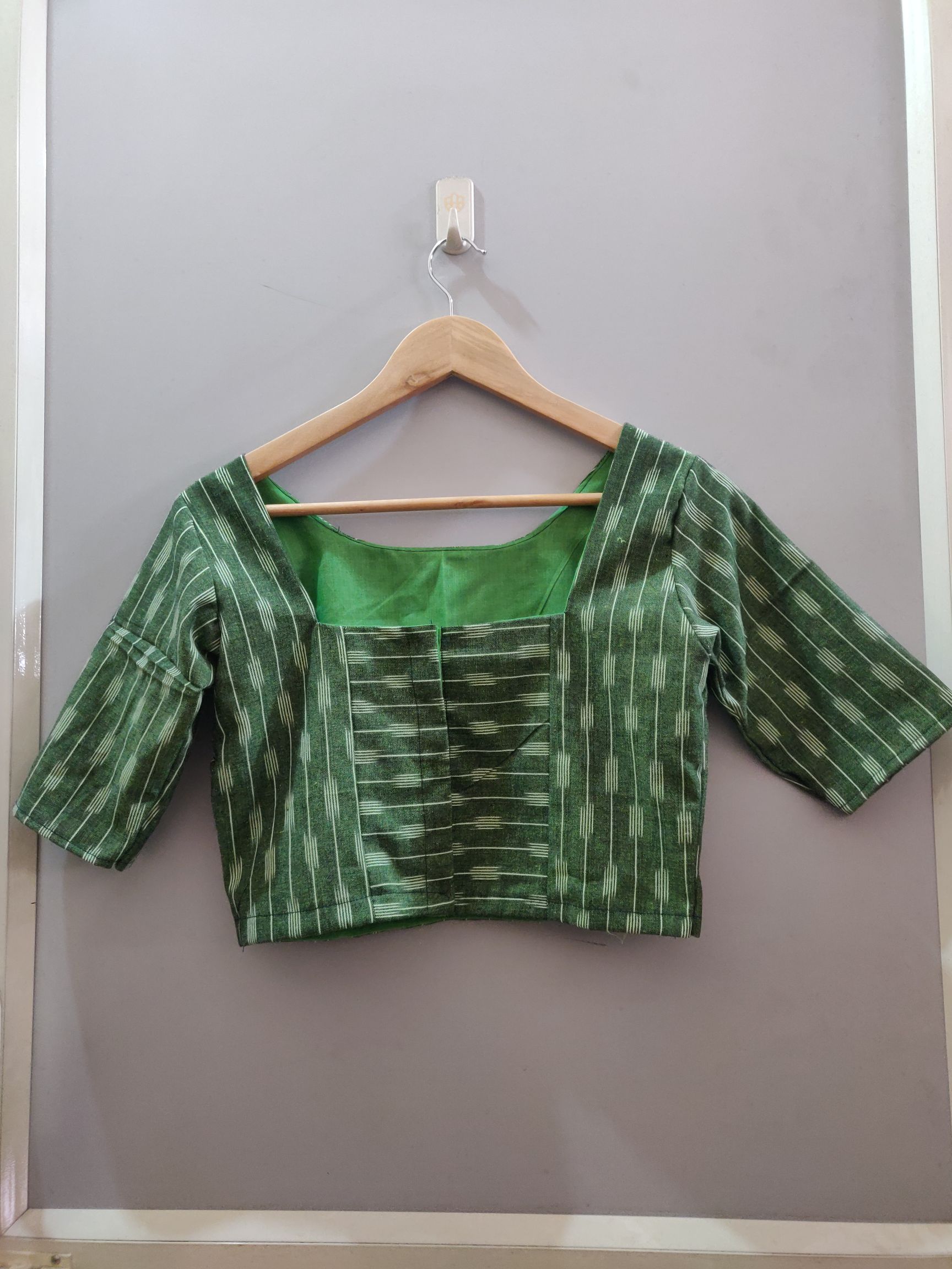 Handloom Ikkat cotton blouse