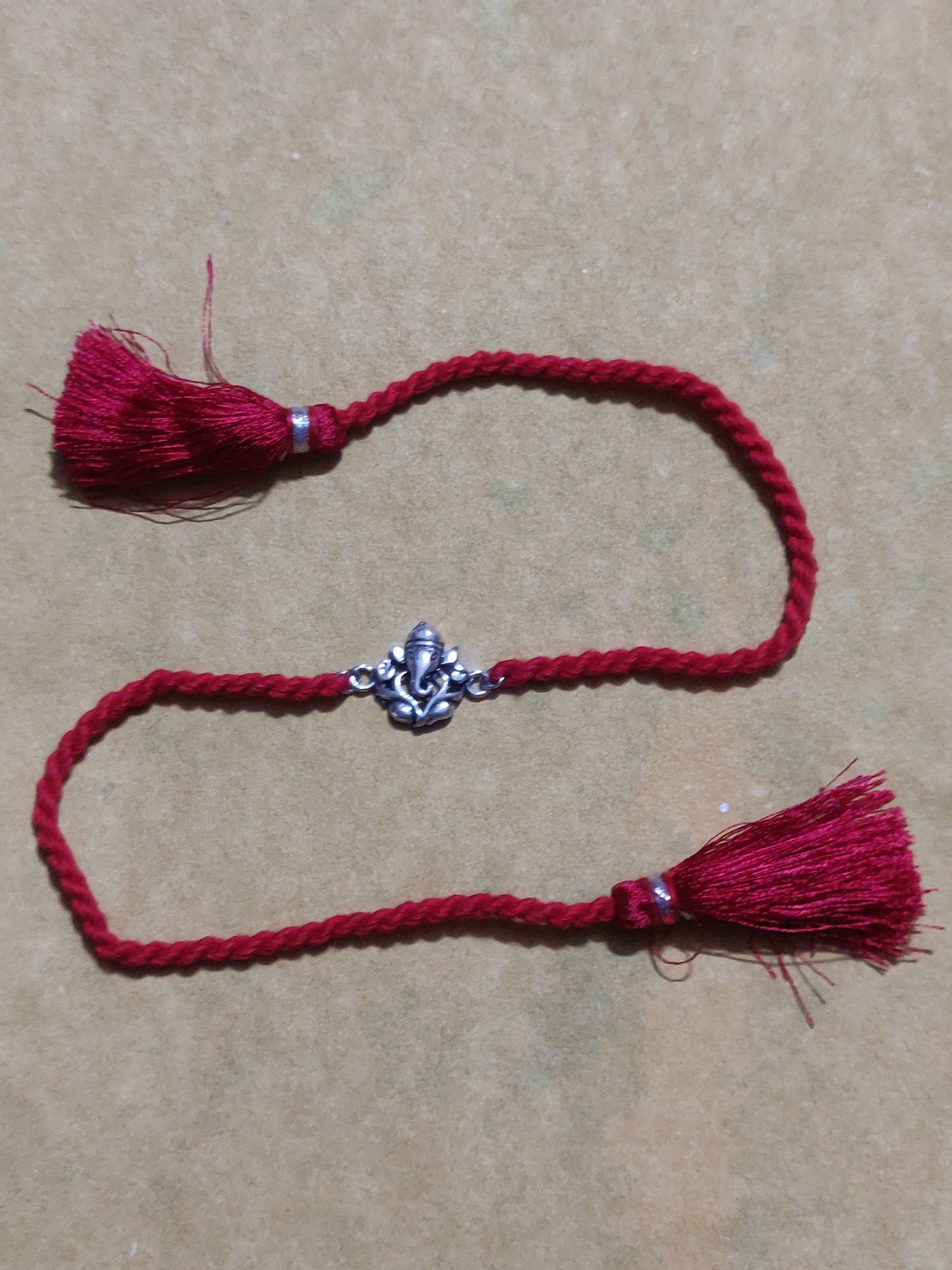 Pure silver Ganesh rakhi