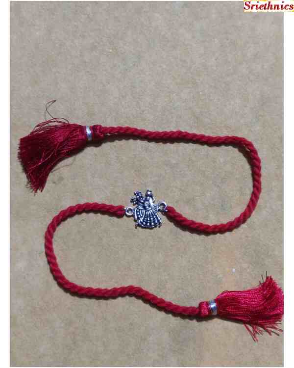 Pure silver Radhakrishna rakhi