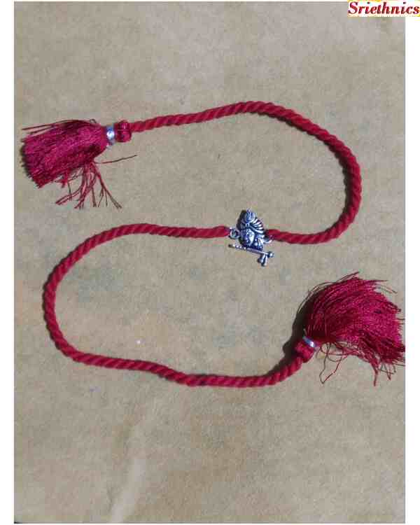 Pure silver Krishna rakhi