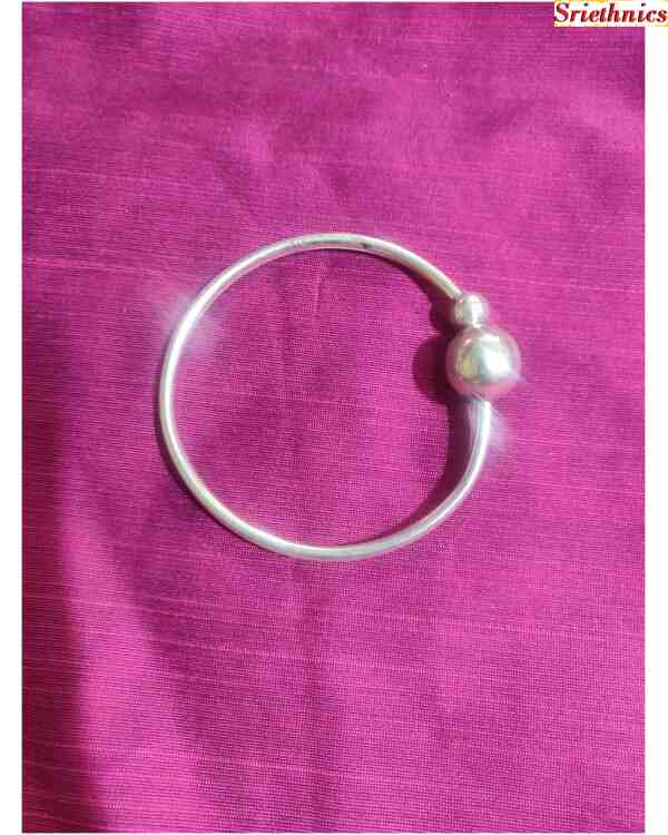 Pure silver plain silver bracelet