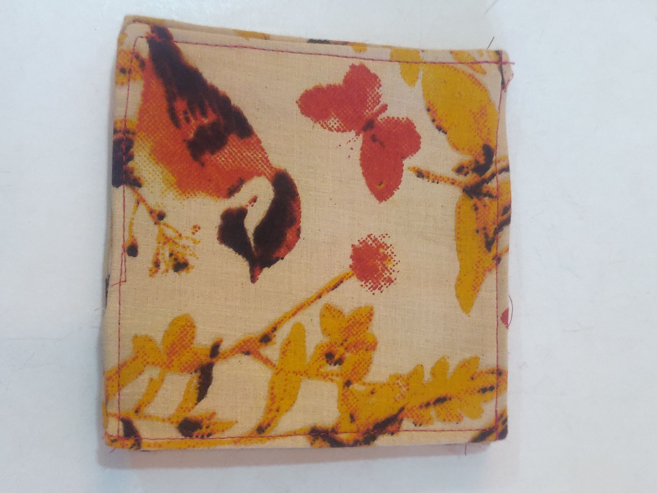 Cotton printed fabric table coasters - set of 6