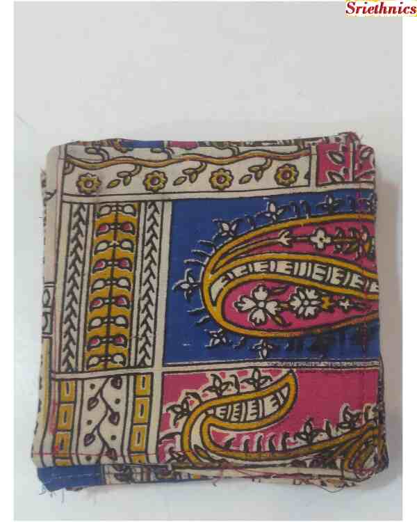 Cotton printed fabric table coasters - set of 6