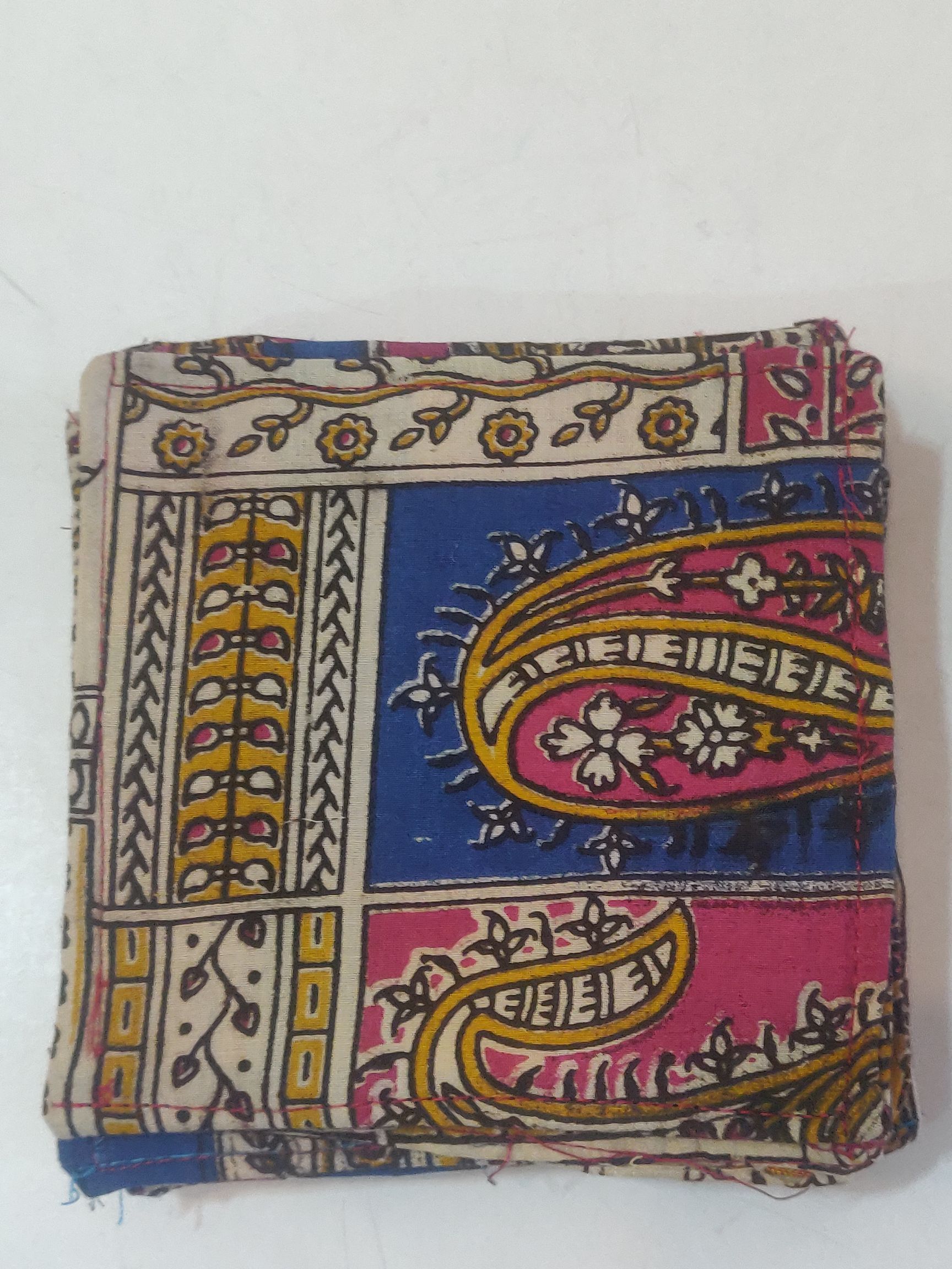 Cotton printed fabric table coasters - set of 6