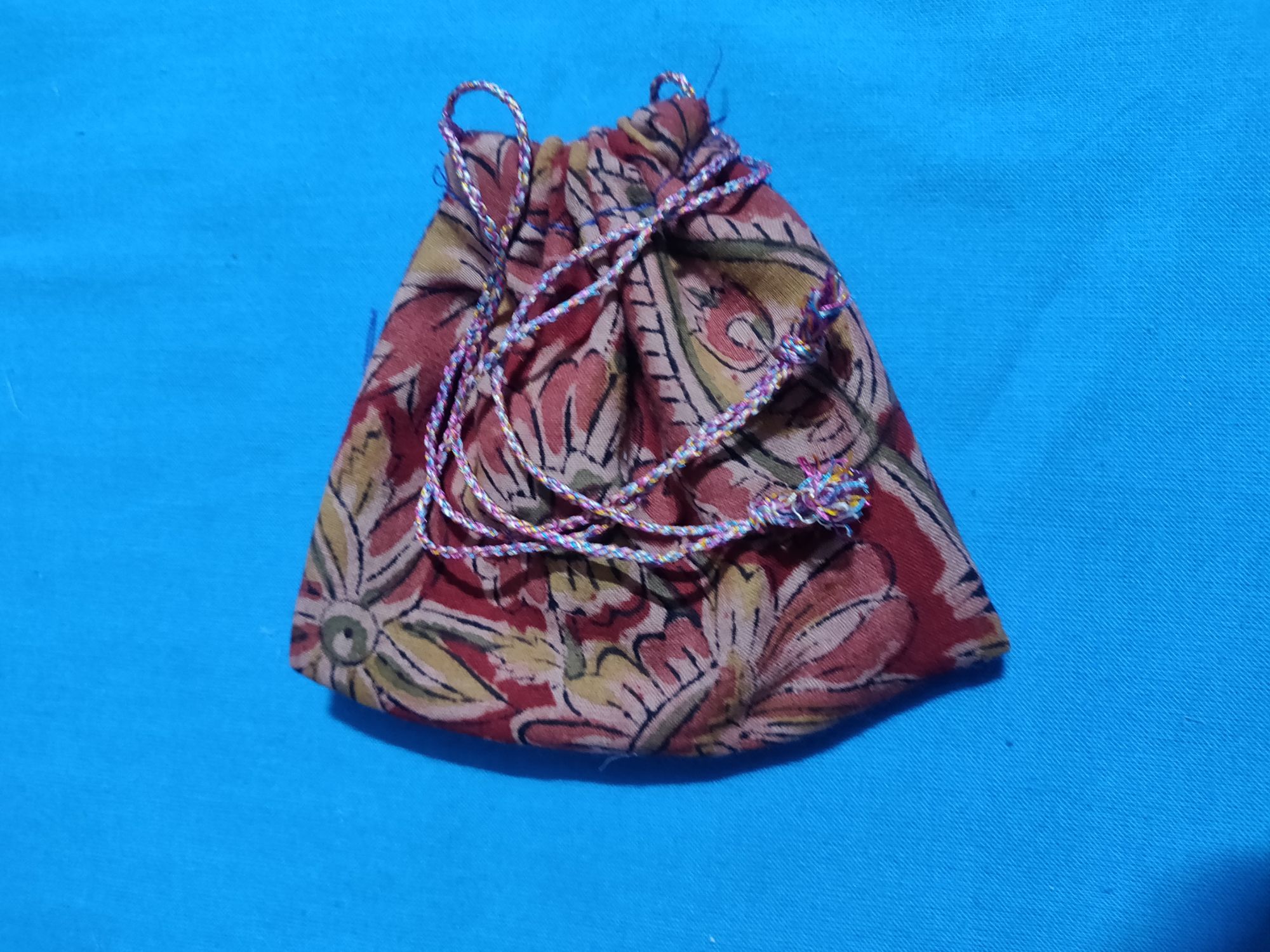 Kalamkari cotton potli bag - 5 nos