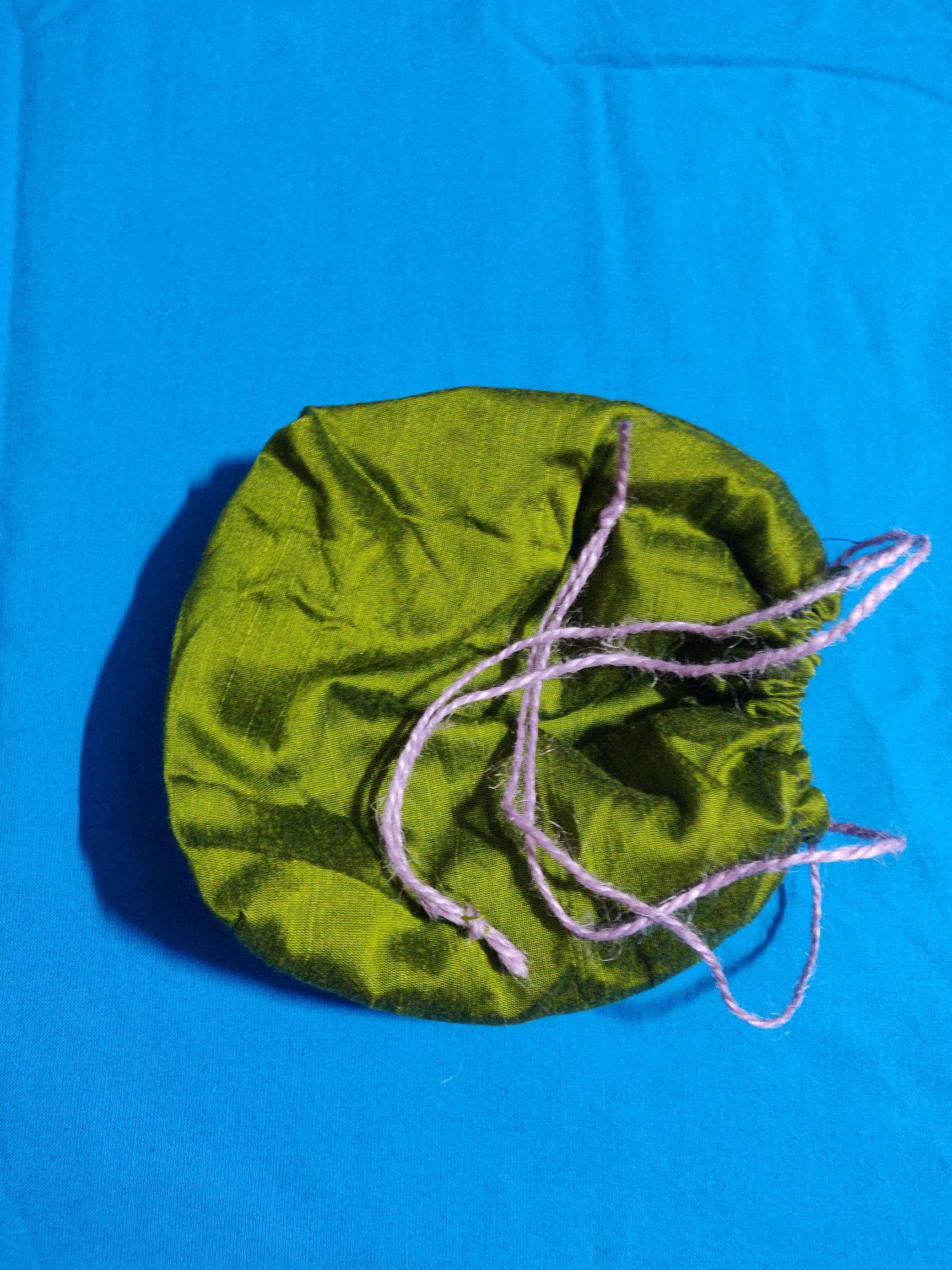 Plain silk potli bag - 5 nos